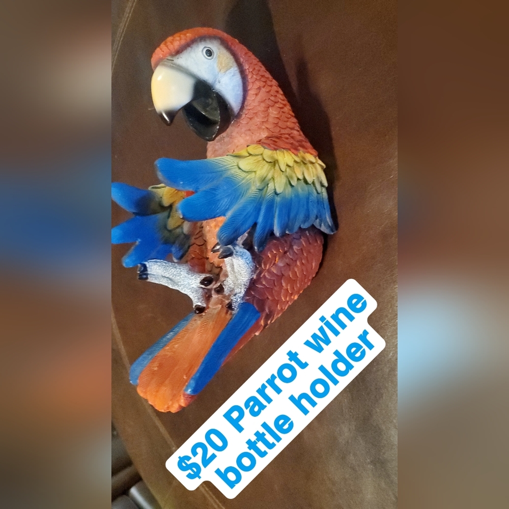 Colorful Parrot Wine Bottle Holder